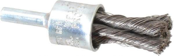 Osborn - 1/2" Brush Diam, Knotted, End Brush - 1/4" Diam Shank, 22,000 Max RPM - Makers Industrial Supply