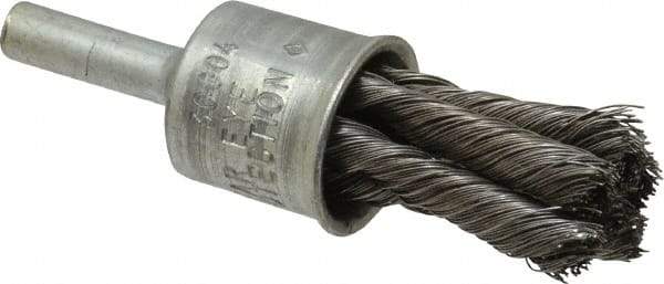 Osborn - 3/4" Brush Diam, Knotted, End Brush - 1/4" Diam Shank, 20,000 Max RPM - Makers Industrial Supply