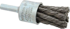 Osborn - 3/4" Brush Diam, Knotted, End Brush - 1/4" Diam Shank, 20,000 Max RPM - Makers Industrial Supply