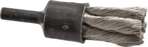 Osborn - 1/2" Brush Diam, Knotted, End Brush - 1/4" Diam Shank, 22,000 Max RPM - Makers Industrial Supply