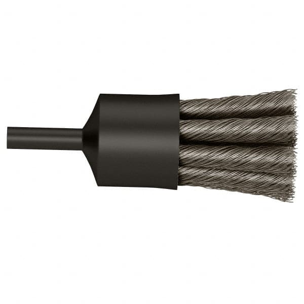 Osborn - 3/4" Brush Diam, Knotted, End Brush - 1/4" Diam Shank, 20,000 Max RPM - Makers Industrial Supply