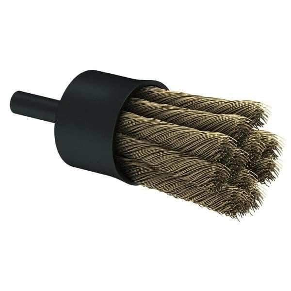Osborn - 1" Brush Diam, Knotted, End Brush - 1/4" Diam Shank, 20,000 Max RPM - Makers Industrial Supply