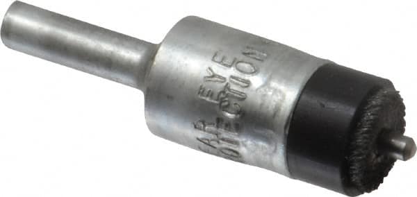 Osborn - 1/2" Brush Diam, End Brush - 1/4" Diam Shank, 1/8" Pilot Diam, 25,000 Max RPM - Makers Industrial Supply