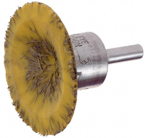 Osborn - 1-3/4" Brush Diam, Encapsulated, Flared End Brush - 1/4" Diam Shank, 25,000 Max RPM - Makers Industrial Supply