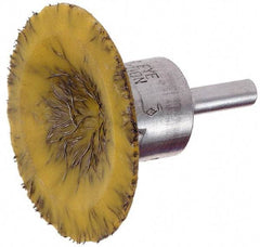 Osborn - 2" Brush Diam, Encapsulated, Flared End Brush - 1/4" Diam Shank, 20,000 Max RPM - Makers Industrial Supply