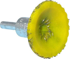 Osborn - 1-3/4" Brush Diam, Encapsulated, Flared End Brush - 1/4" Diam Shank, 25,000 Max RPM - Makers Industrial Supply