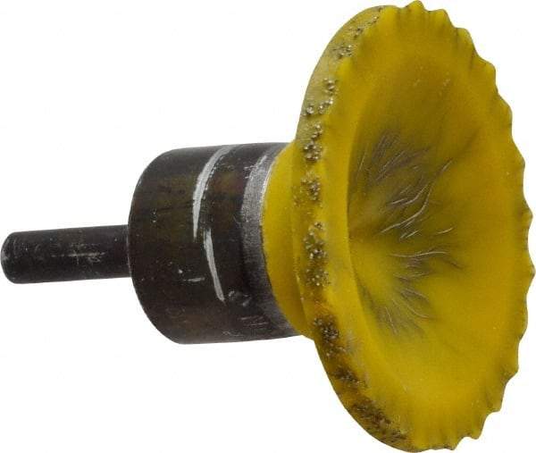 Osborn - 2" Brush Diam, Encapsulated, Flared End Brush - 1/4" Diam Shank, 20,000 Max RPM - Makers Industrial Supply