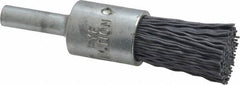 Osborn - 320 Grit, 1/2" Brush Diam, End Brush - Extra Fine Grade, 1/4" Diam Shank, 9,000 Max RPM - Makers Industrial Supply