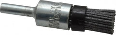 Osborn - 80 Grit, 1/2" Brush Diam, End Brush - Medium Grade, 1/4" Diam Shank, 9,000 Max RPM - Makers Industrial Supply