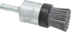 Osborn - 80 Grit, 3/4" Brush Diam, End Brush - Medium Grade, 1/4" Diam Shank, 9,000 Max RPM - Makers Industrial Supply