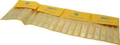 Precision Brand - 20 Piece, 0.001 to 0.03" Thick, Parallel Feeler Gage Set - 5" Leaf Length, 1/2" Wide, Brass - Makers Industrial Supply