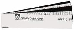 Gravotech - 10 Inch Long x 2 Inch High, Plastic Engraving Stock - White and Black - Makers Industrial Supply