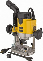 DeWALT - 8,000 to 24,000 RPM, 2 HP, 10 Amp, Plunge Base Electric Router - 1/4 and 1/2 Inch Collet - Makers Industrial Supply