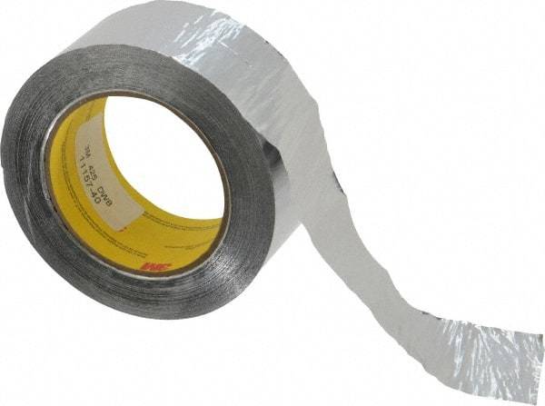 3M - 2" x 55m Silver Foil Tape - 4.6 mil, Acrylic Adhesive, Aluminum Foil Backing, 30 Lb/ln Tensile Strength, -65.2°F to 300°F, Series 425 - Makers Industrial Supply