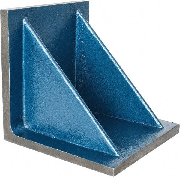 Interstate - 10" Wide x 10" Deep x 10" High Cast Iron Machined Angle Plate - Standard Plate, Flat Surface, Double Web, Single Plate - Makers Industrial Supply