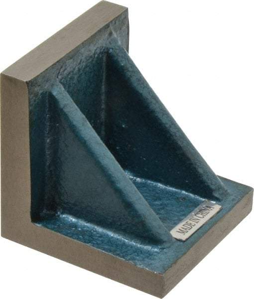 Interstate - 3" Wide x 3" Deep x 3" High Cast Iron Precision-Ground Angle Plate - Standard Plate, Flat Surface, Double Web, Single Plate - Makers Industrial Supply