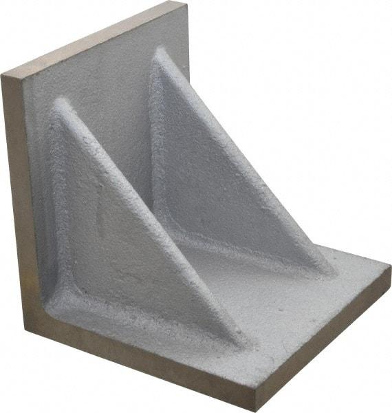 Interstate - 6" Wide x 6" Deep x 6" High Cast Iron Precision-Ground Angle Plate - Standard Plate, Flat Surface, Double Web, Single Plate - Makers Industrial Supply