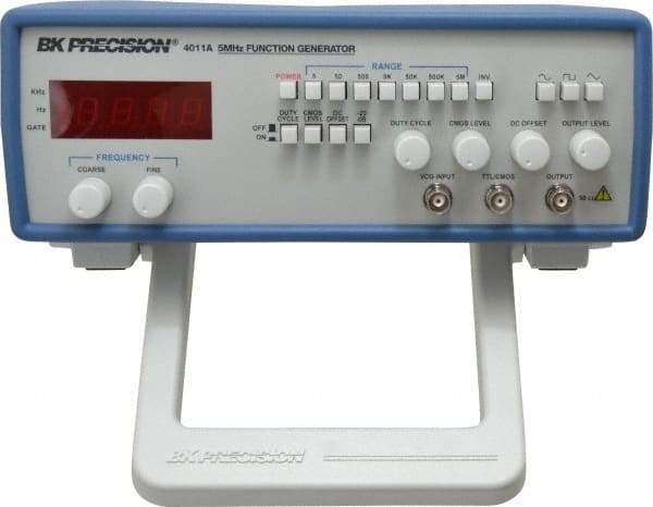 B&K Precision - 20 dB, 50 Ohm, 5 MHz Sine Wave, LED Display Function Generator - 10 ppm Wave Accuracy, 20 dB Amplitude, 5 MHz Max Wave Form, Includes Instruction Manual, Line Cord, Output Cable with BNC to Alligator Clips - Makers Industrial Supply