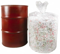 Made in USA - 55 Gal, 4 mil, LDPE Drum Liner - 38" Diam, 56" High, Flexible Liner - Makers Industrial Supply