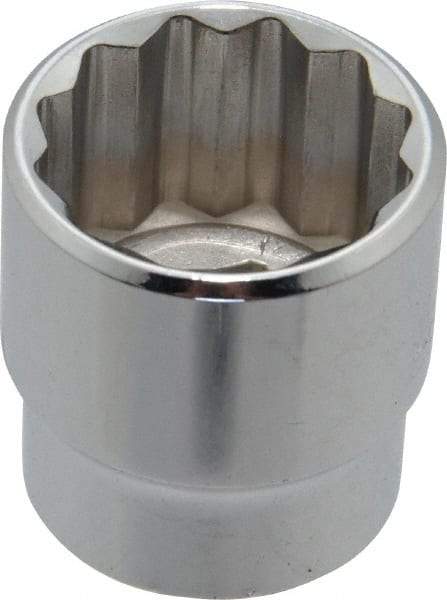 Blackhawk by Proto - 13/16", 3/8" Drive, Standard Hand Socket - 12 Points, 1-7/32" OAL, Chrome Finish - Makers Industrial Supply