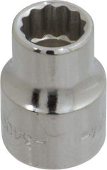 Blackhawk by Proto - 3/8" Drive, Standard Hand Socket - 12 Points, 57/64" OAL, Chrome Finish - Makers Industrial Supply