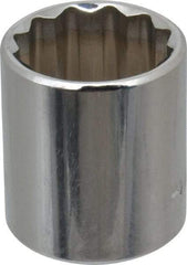 Blackhawk by Proto - 3/8" Drive, Standard Hand Socket - 12 Points, 1-7/64" OAL, Chrome Finish - Makers Industrial Supply