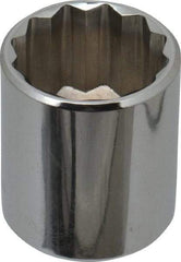 Blackhawk by Proto - 3/8" Drive, Standard Hand Socket - 12 Points, 1-13/64" OAL, Chrome Finish - Makers Industrial Supply