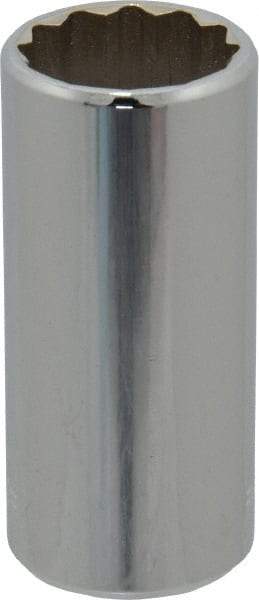 Blackhawk by Proto - 3/4", 3/8" Drive, Deep Hand Socket - 12 Points, 2-15/64" OAL, Chrome Finish - Makers Industrial Supply