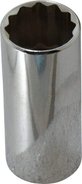 Blackhawk by Proto - 13/16", 3/8" Drive, Deep Hand Socket - 12 Points, 2-1/2" OAL, Chrome Finish - Makers Industrial Supply