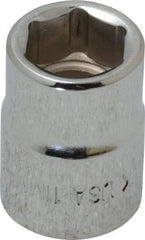 Blackhawk by Proto - 3/8" Drive, Standard Hand Socket - 6 Points, 57/64" OAL, Chrome Finish - Makers Industrial Supply