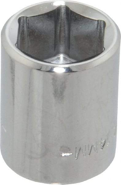 Blackhawk by Proto - 3/8" Drive, Standard Hand Socket - 6 Points, 1" OAL, Chrome Finish - Makers Industrial Supply