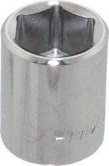 Blackhawk by Proto - 3/8" Drive, Standard Hand Socket - 6 Points, 1" OAL, Chrome Finish - Makers Industrial Supply