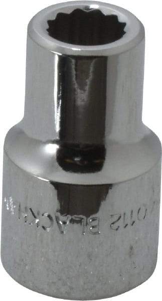 Blackhawk by Proto - 3/8", 1/2" Drive, Standard Hand Socket - 12 Points, 1-1/2" OAL, Chrome Finish - Makers Industrial Supply