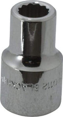 Blackhawk by Proto - 3/8", 1/2" Drive, Standard Hand Socket - 12 Points, 1-1/2" OAL, Chrome Finish - Makers Industrial Supply