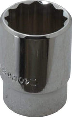 Blackhawk by Proto - 13/16", 1/2" Drive, Standard Hand Socket - 12 Points, 1-1/2" OAL, Chrome Finish - Makers Industrial Supply