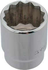 Blackhawk by Proto - 1", 1/2" Drive, Standard Hand Socket - 12 Points, 1-37/64" OAL, Chrome Finish - Makers Industrial Supply