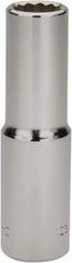 Blackhawk by Proto - 1/2", 1/2" Drive, Deep Hand Socket - 12 Points, 3-1/8" OAL, Chrome Finish - Makers Industrial Supply