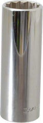 Blackhawk by Proto - 13/16", 1/2" Drive, Deep Hand Socket - 12 Points, 3-1/8" OAL, Chrome Finish - Makers Industrial Supply