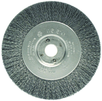 4" Diameter - 3/8-1/2" Arbor Hole - Crimped Stainless Straight Wheel - Makers Industrial Supply