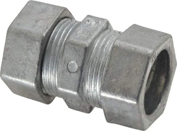 Thomas & Betts - 1/2" Trade, Die Cast Zinc Compression EMT Conduit Coupling - Noninsulated - Makers Industrial Supply