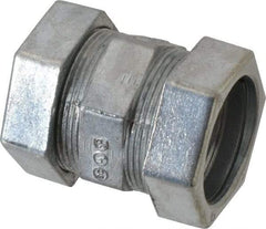 Thomas & Betts - 1" Trade, Die Cast Zinc Compression EMT Conduit Coupling - Noninsulated - Makers Industrial Supply