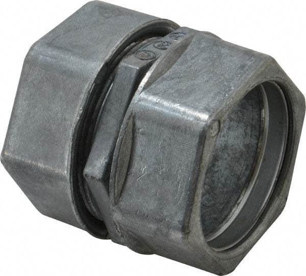 Thomas & Betts - 1-1/2" Trade, Die Cast Zinc Compression EMT Conduit Coupling - Noninsulated - Makers Industrial Supply