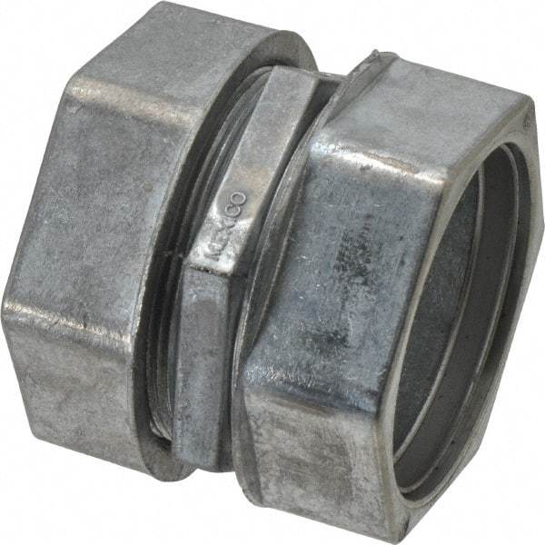 Thomas & Betts - 2" Trade, Die Cast Zinc Compression EMT Conduit Coupling - Noninsulated - Makers Industrial Supply