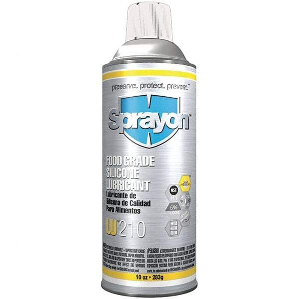 Sprayon - 12 oz Aerosol Silicone Penetrant/Lubricant - Clear, -40°F to 450°F, Food Grade - Makers Industrial Supply