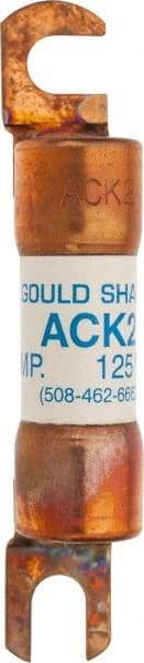 Ferraz Shawmut - 2 Amp Time Delay Round Forklift & Truck Fuse - 125VAC, 125VDC, 3.07" Long x 0.5" Wide, Bussman ACK2, Ferraz Shawmut ACK2 - Makers Industrial Supply