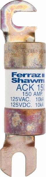 Ferraz Shawmut - 150 Amp Time Delay Round Forklift & Truck Fuse - 125VAC, 125VDC, 4.72" Long x 1" Wide, Bussman ACK150, Ferraz Shawmut ACK150 - Makers Industrial Supply