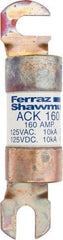 Ferraz Shawmut - 160 Amp Time Delay Round Forklift & Truck Fuse - 125VAC, 125VDC, 4.72" Long x 1" Wide, Bussman ACK160, Ferraz Shawmut ACK160 - Makers Industrial Supply