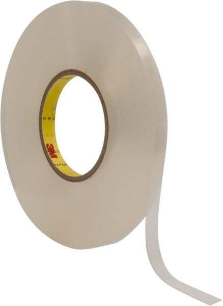 3M - 1/2" x 27 Yd Acrylic Adhesive Double Sided Tape - 1/32" Thick, Clear, Acrylic Foam Liner, Continuous Roll, Series 4658F - Makers Industrial Supply