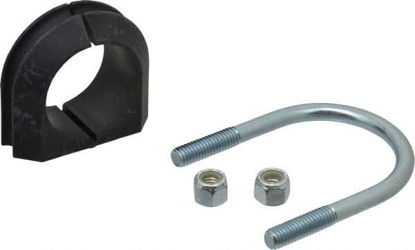 ZSI - 1-1/2" Pipe, Steel U Bolt Clamp with Cushion - Electro Galvanized, 3/4" Panel Thickness - Makers Industrial Supply