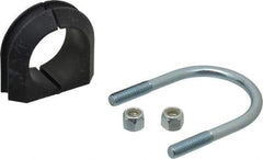 ZSI - 1-1/2" Pipe, Steel U Bolt Clamp with Cushion - Electro Galvanized, 3/4" Panel Thickness - Makers Industrial Supply